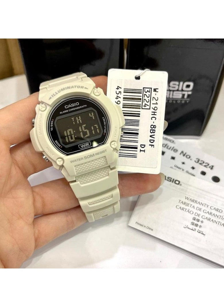 CASIO CasioW219H Series Men s Digital Watch 50M WR LED Illuminator 100 SEC Chronograph 1/100 SEC Stopwatch Daily Alarm Hourly Time Signal Auto Calendar 7 Year Battery  - Image 4