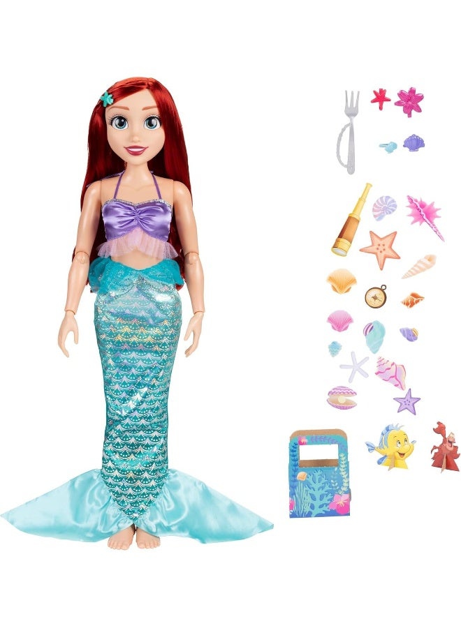Disney Princess Ariel Doll Playdate with Accessories 32-Inches | Fashion Doll | Little Mermaid | Pretend Play | Role Playing Doll | Gift for Kids and Disney Princess Lovers! - Image 1
