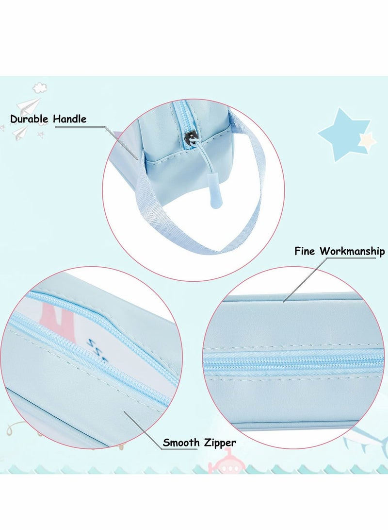 NIBEMINENT Toiletry Bag, 3Pcs Translucent Waterproof Travel Makeup Cosmetic Bag Clear Make Up Organizer with Cartoon - Image 3