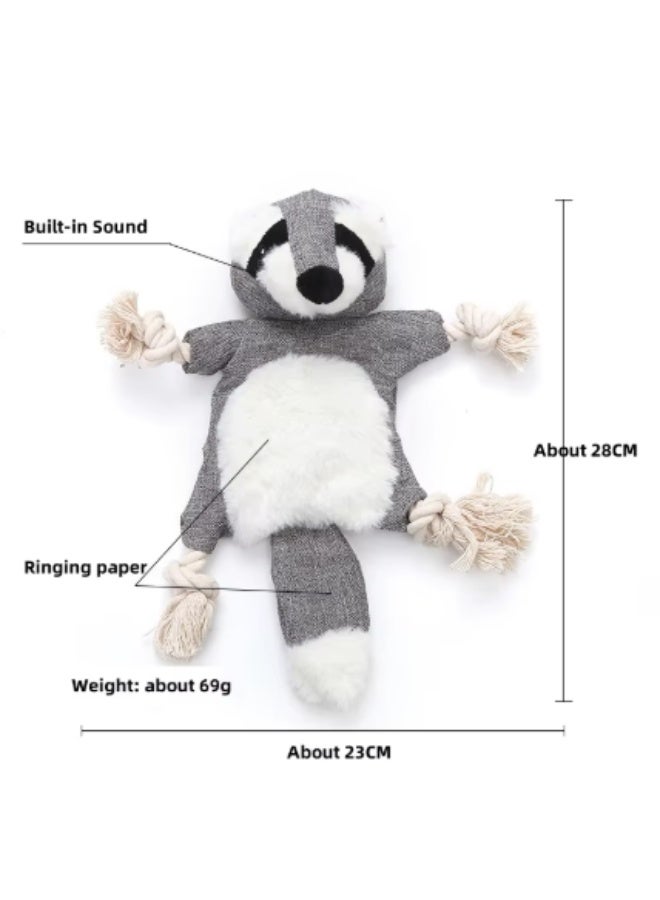 Interactive Dog Squeaky Raccoon Toy - A Durable, Plush Toy for Fun and Engaging Playtime with Your Dog Raccoon - Image 4