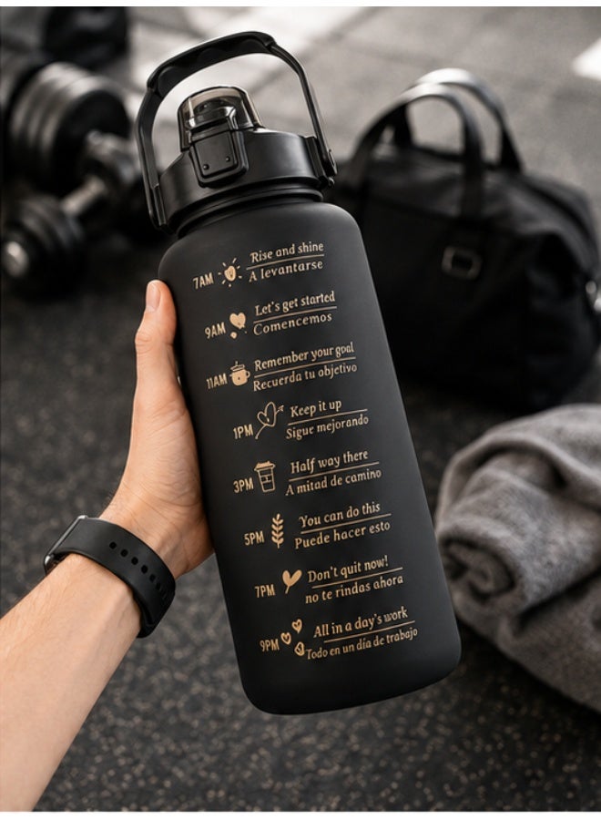 3-in-1 Sports Water Bottle Set, 500ml, 900ml & 2000ml Reusable Water Bottles, BPA-Free, Leak-Proof & Shock-Resistant, Motivational Time Markers for Gym, Sports, Travel & Outdoor Use - Image 2