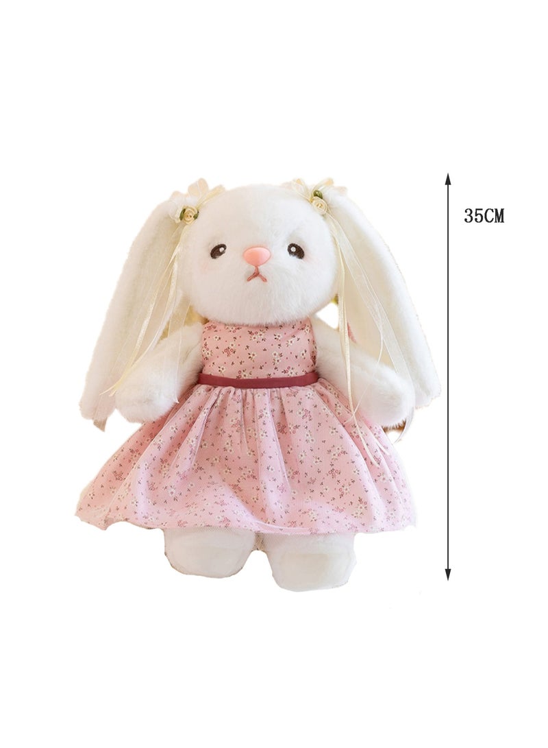 35 CM Cute Rabbit Chinese Style Dress Up Plush Toy Soft Stuffed Cartoon Doll For Girls And Boys All Ages Gift  - Image 2