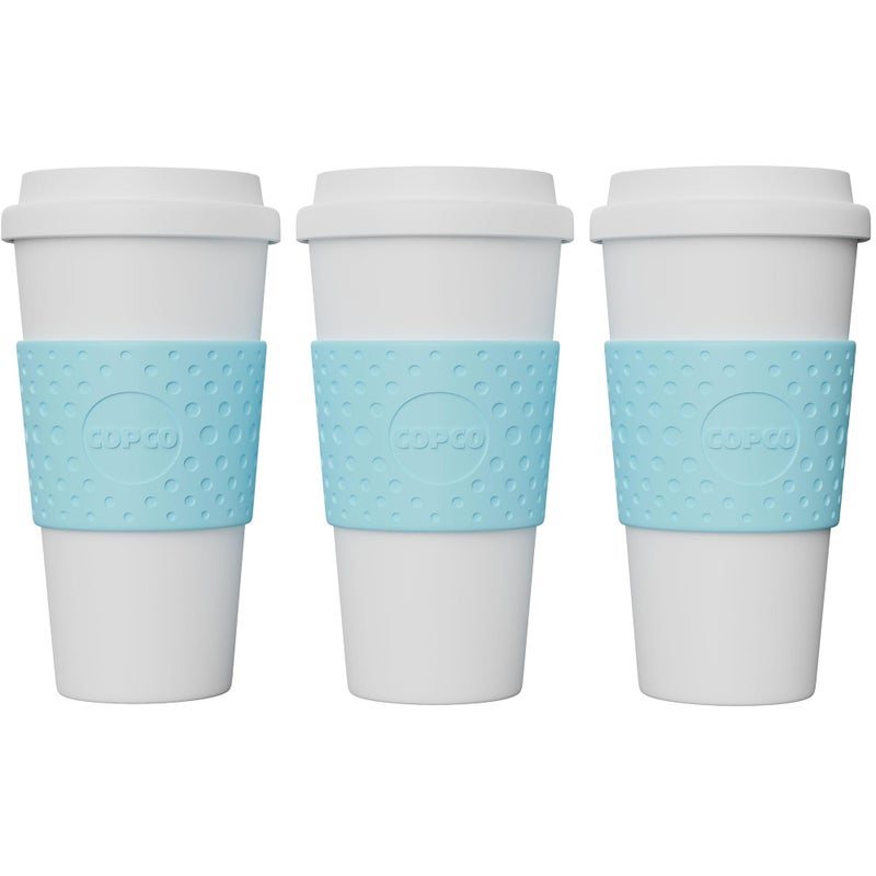 Copco Acadia Travel Mug 16Ounce 3 Pack Bundle Azure Blue