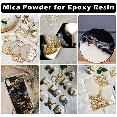 HTVRONT Black Mica Powder for Epoxy Resin - 3.5 oz (100 g) Easy to Mix Resin Pigment Powder, Nature Non-Toxic Mica Powder for Soap Making, Candle Making, Lip Gloss, Bath Bomb, Slime - Image 4