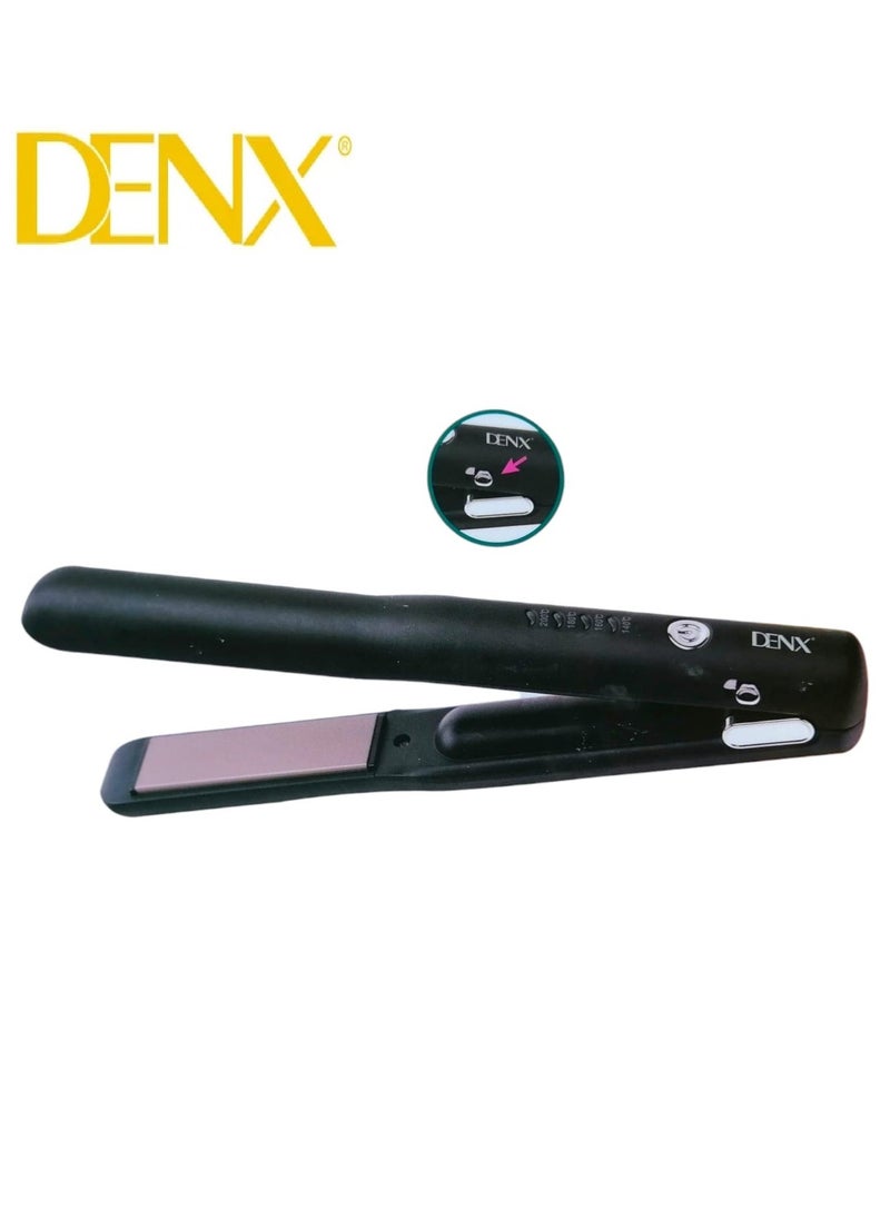 Denx Ceramic Hair Straightener With Ceramic Coating For Smooth Gliding. 30-Second Heating. Adjustable Temperature Up To 200°C. - Image 1