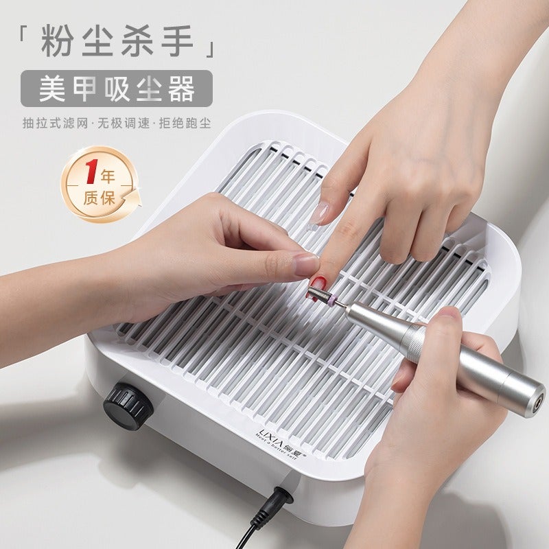 Nail Art Silent Vacuum Cleaner Turbo Brushless Large Suction No Dust Leakage Filter Nail Dust Collector for Nail Salons