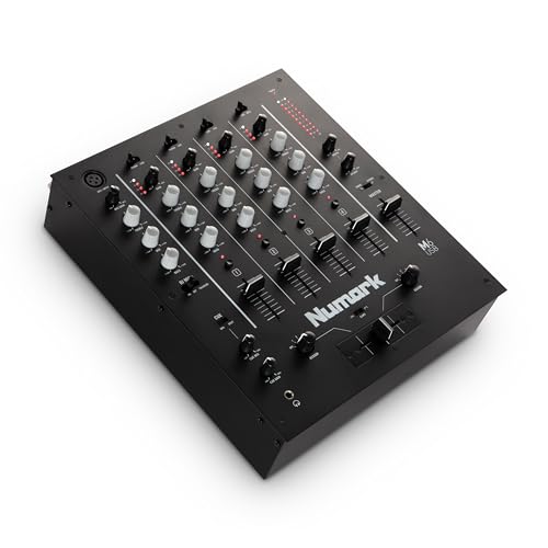 Numark M6 USB - 4-Channel DJ Mixer with Built-In Audio Interface, 3-Band EQ, Microphone Input and Replaceable Crossfader with Slope Control - Image 1