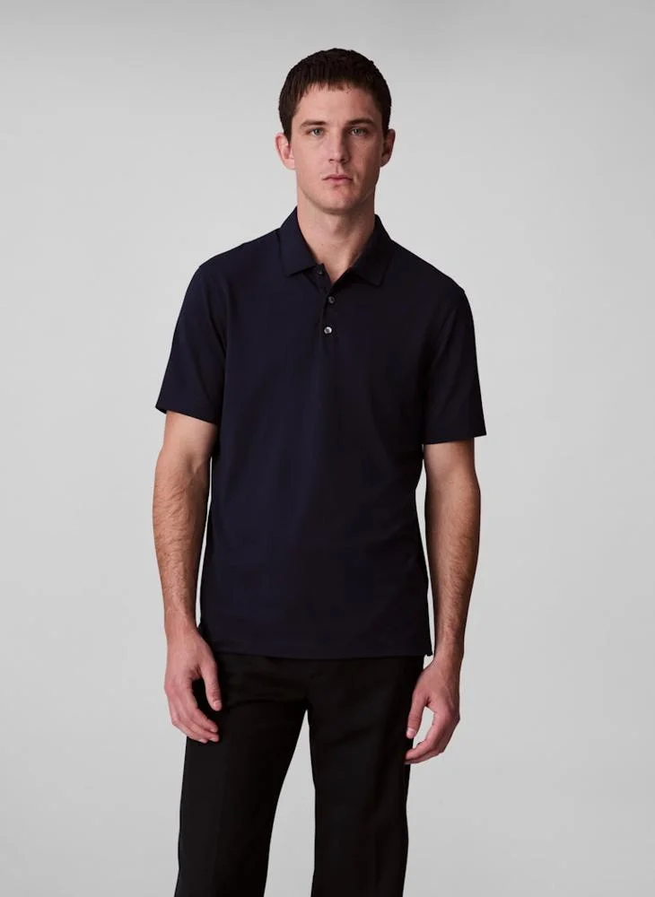 CALVIN KLEIN Stripe Strech Jacquard Polo