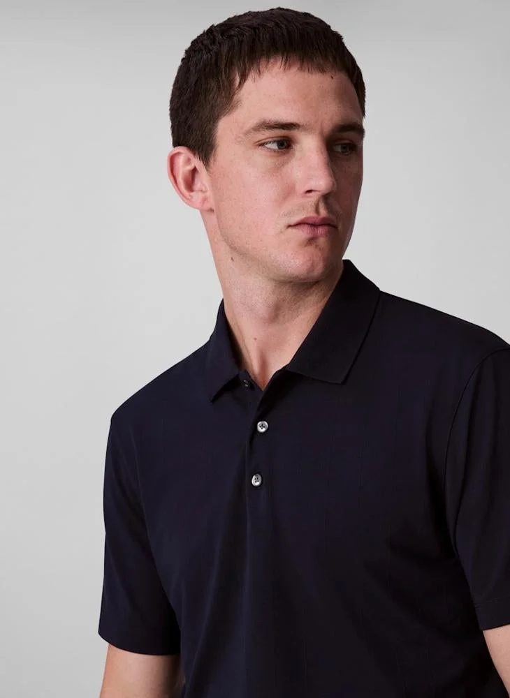 CALVIN KLEIN  Stripe Strech Jacquard Polo for Men | Best Price UAE