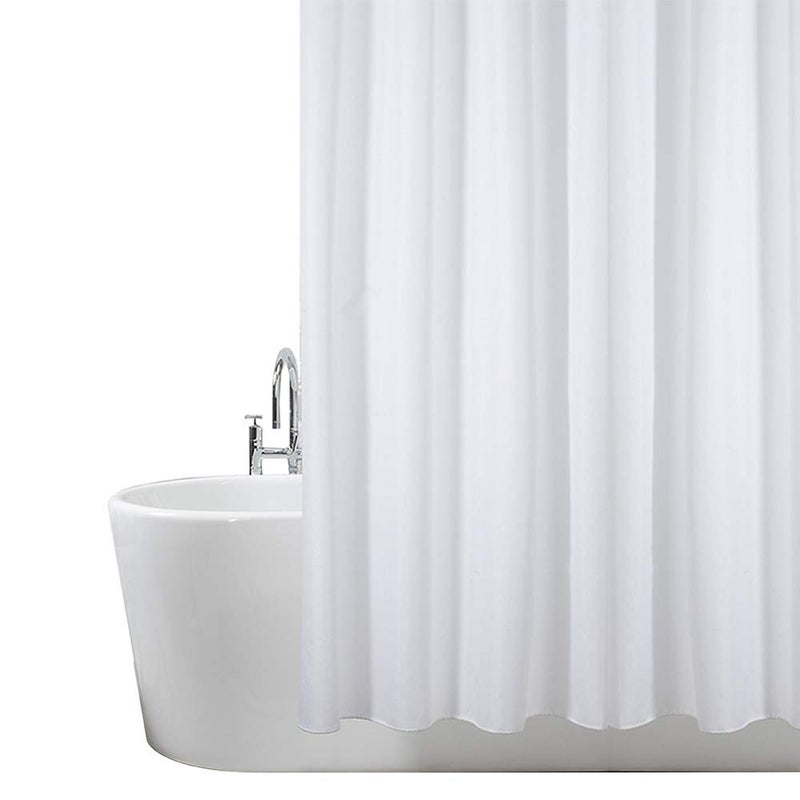 ANSIO Shower Curtain for Bathroom  Mould and Mildew Resistant  Solid White 180 x 180 cm 71 x 71 Inch  Pack of 2  Water Repellant Fabric  100 Polyester
