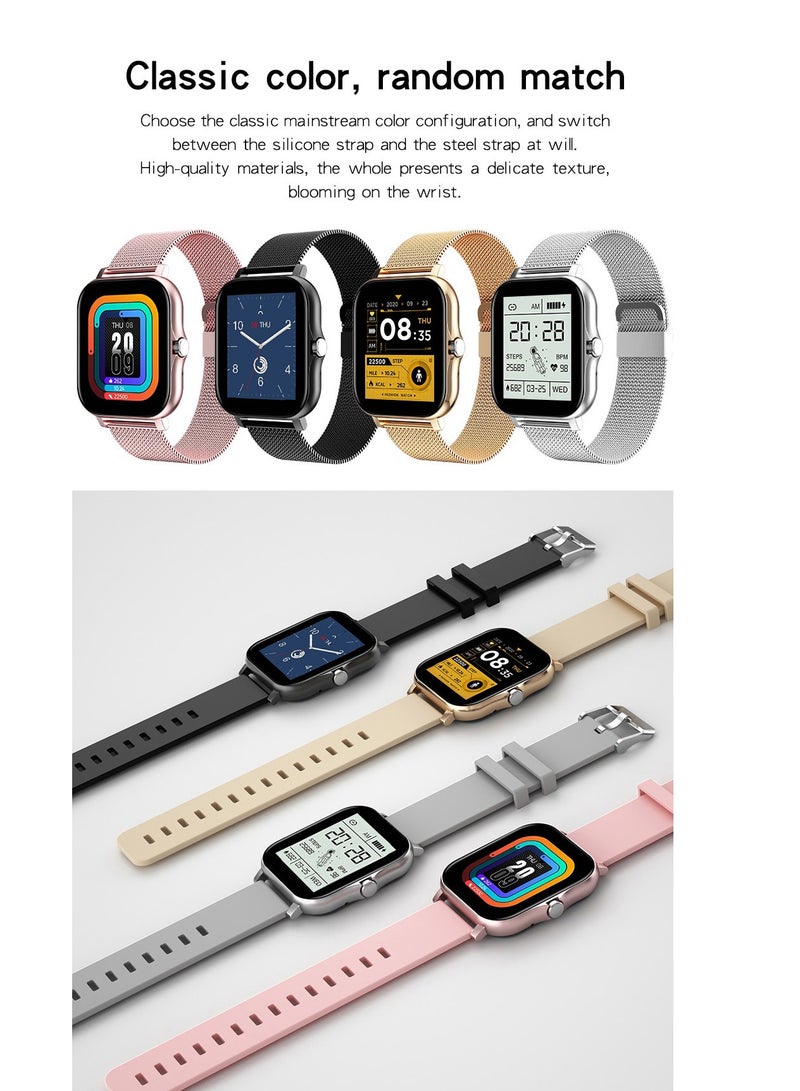 AROAQ Smart Watch, Black Waterproof Fitness Tracker Watch, Bluetooth Calls Digital Smartwatch, Large Display Wristwatch Watches For Men And Womwn - Image 3