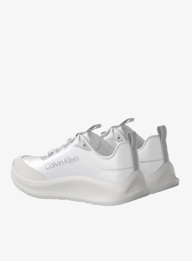 Calvin Klein Bright White/Silver Lightweight Runner Trainers for Women | Best Price UAE