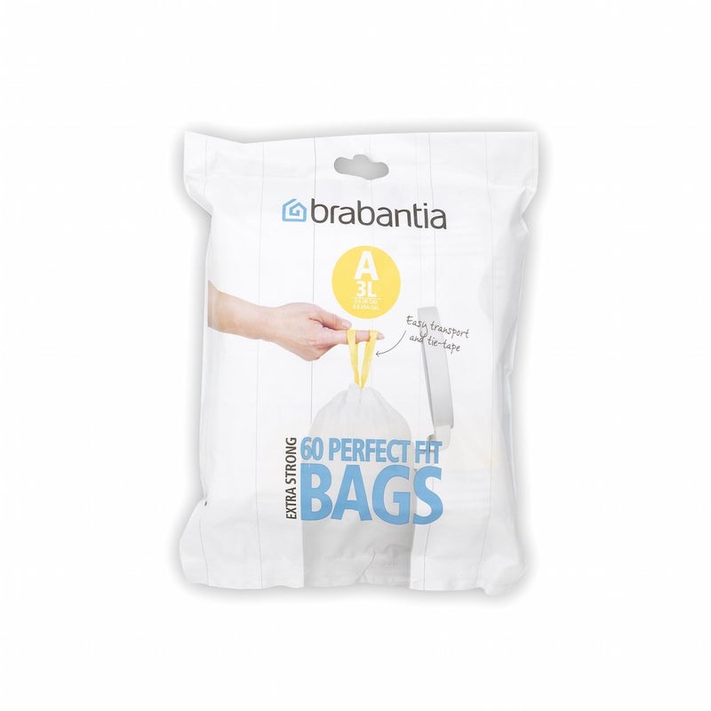 Brabantia Bin Liners, Size A, 3 L - 60 Bags - Image 2