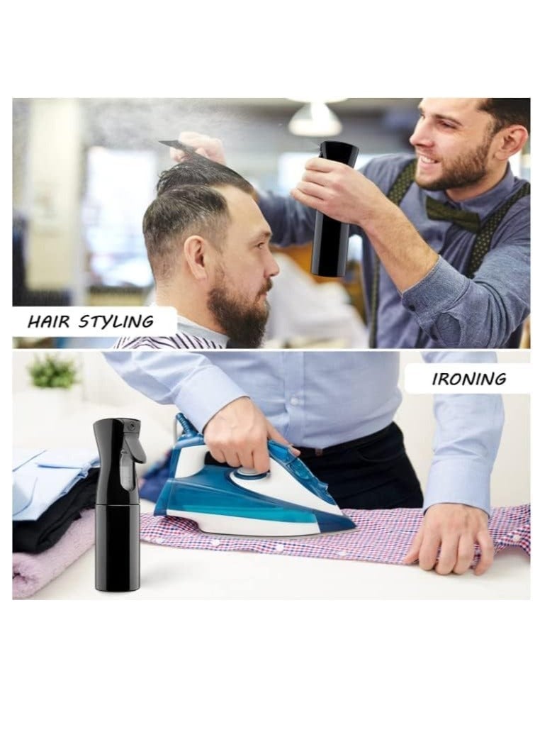 تي نيوفون زجاجة رذاذ متواصلة للشعر - رذاذ فائق النعومة، قابلة لإعادة التعبئة ومقاومة للتسرب - مثالية للشعر المجعد، والصالونات، والنباتات، والتنظيف، والمزيد (أسود 6.8 أونصة / 200 مل) - Image 5