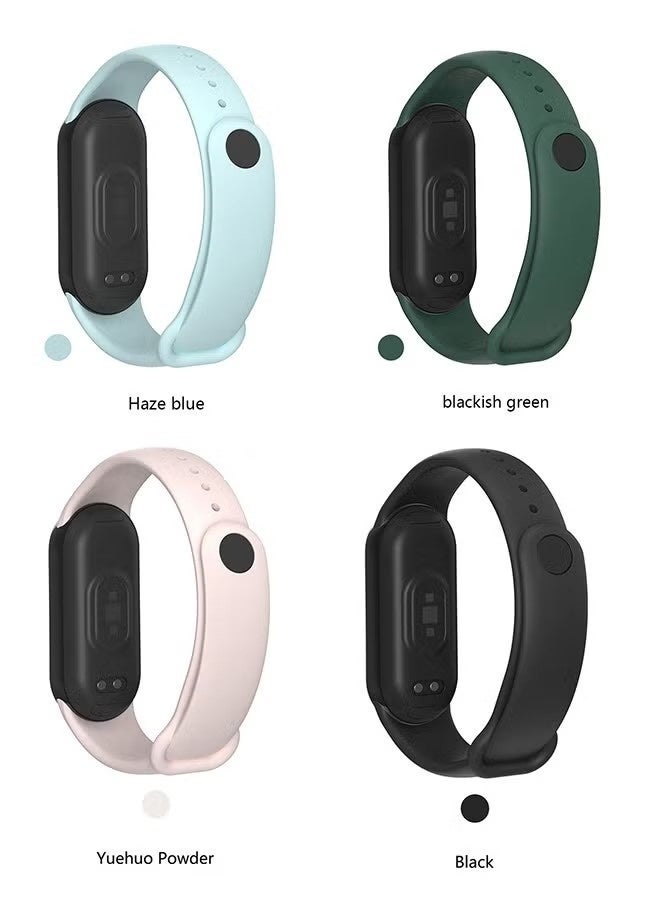4-piece replacement strap for Xiaomi Smart Band 8/9/10,Soft Silicone Clip Replacement Band For Xiaomi Mi Band 8/9/10 - Image 2