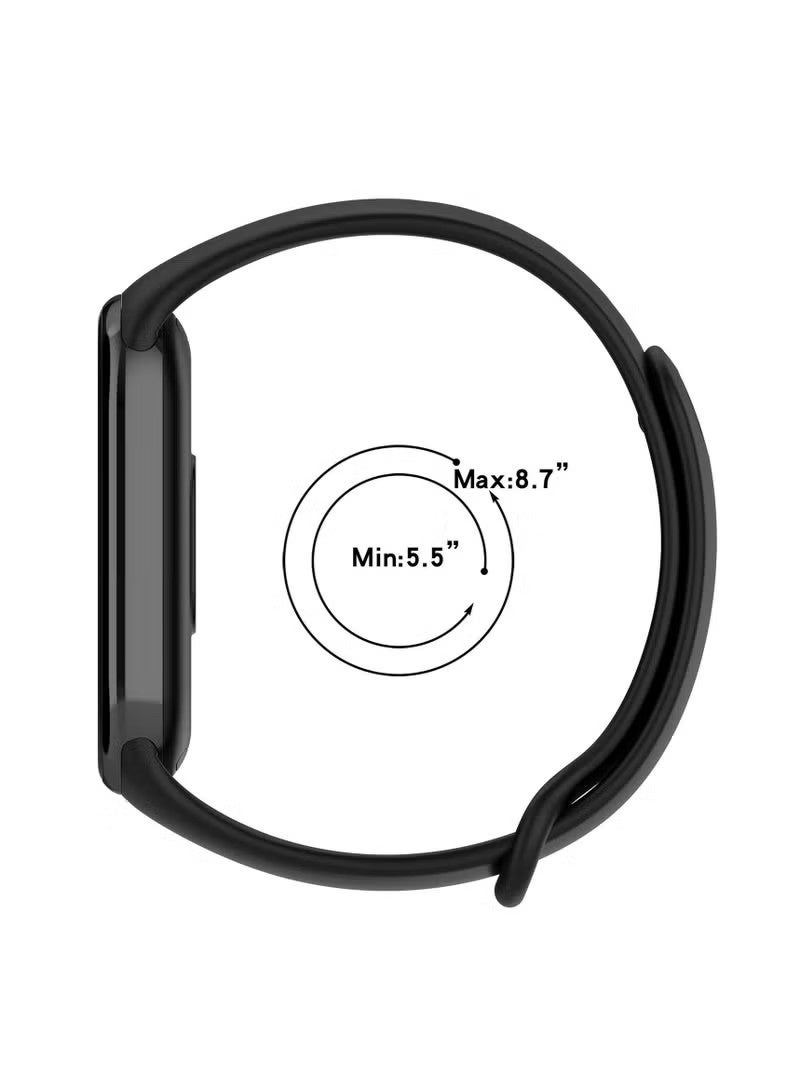 4-piece replacement strap for Xiaomi Smart Band 8/9/10,Soft Silicone Clip Replacement Band For Xiaomi Mi Band 8/9/10 - Image 4
