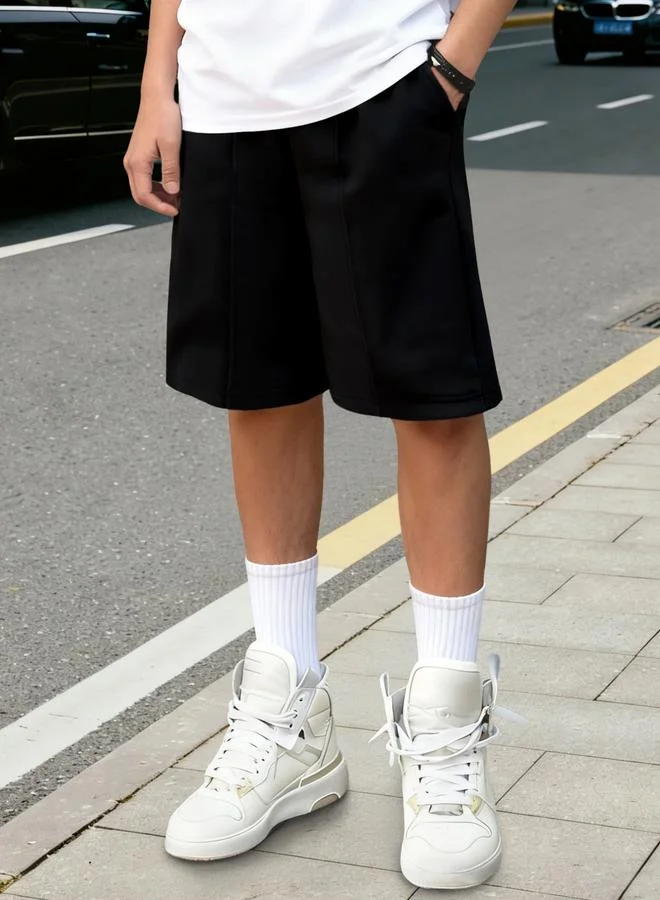 Take Two Boys Black Shorts with Side Pocket