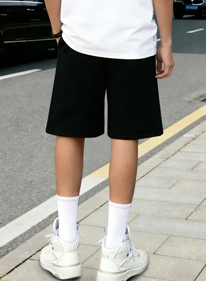Take Two Boys Black Shorts with Side Pocket