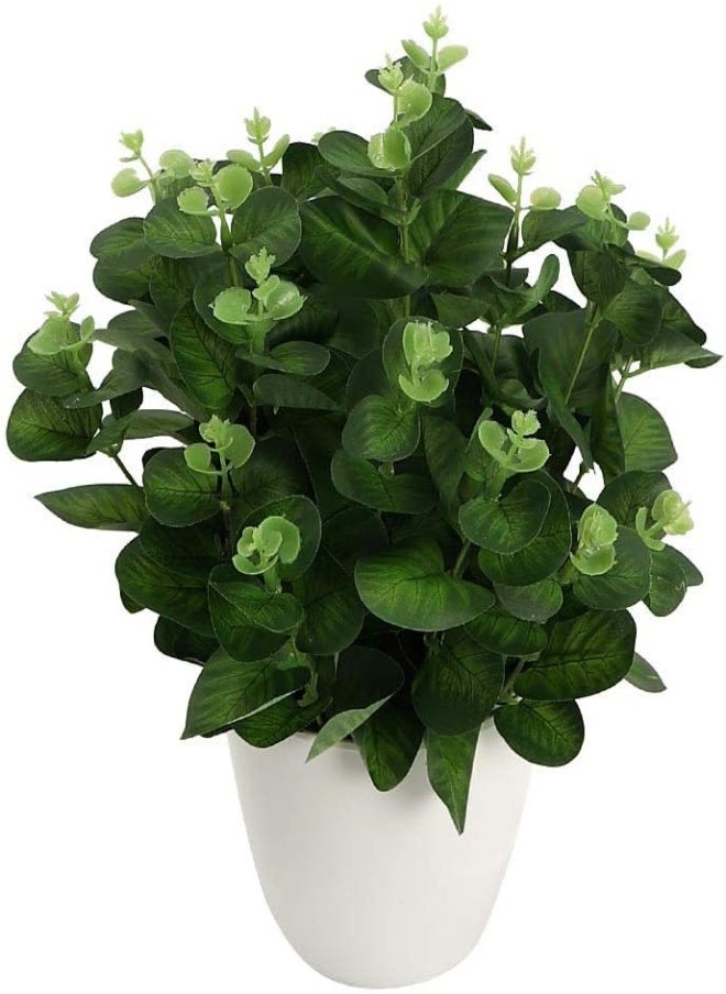 2-Piece Artificial Eucalyptus Flowers Potted Artificial Plants in Plastic Pot for Home Indoor Dinning Table Centerpiece Decoration - Silk Flowers(Dark Green) - pzsku/Z6F83C554FA5407918FCCZ/45/_/1716555047/d6b74126-48e8-4126-b34a-c3129cf0a7cd