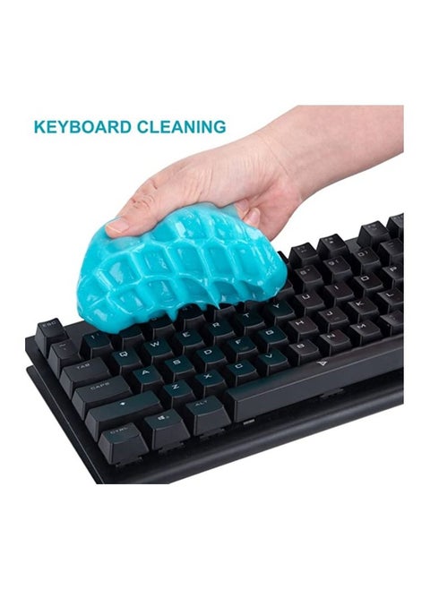 Slime Gel for cleaning keyboards, drawers and cars Flexible and reusable more than once, a comprehensive cleaning of dust for laptops, printers, cameras and remote controls (70 grams)