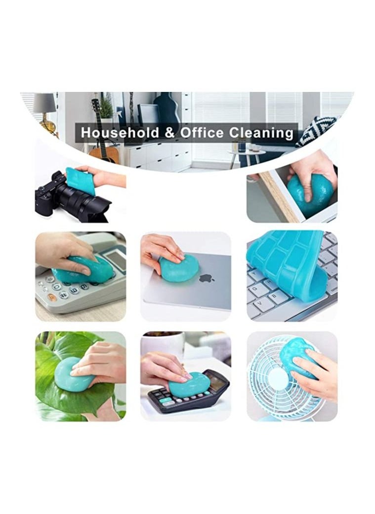 Slime Gel for cleaning keyboards, drawers and cars Flexible and reusable more than once, a comprehensive cleaning of dust for laptops, printers, cameras and remote controls (70 grams)