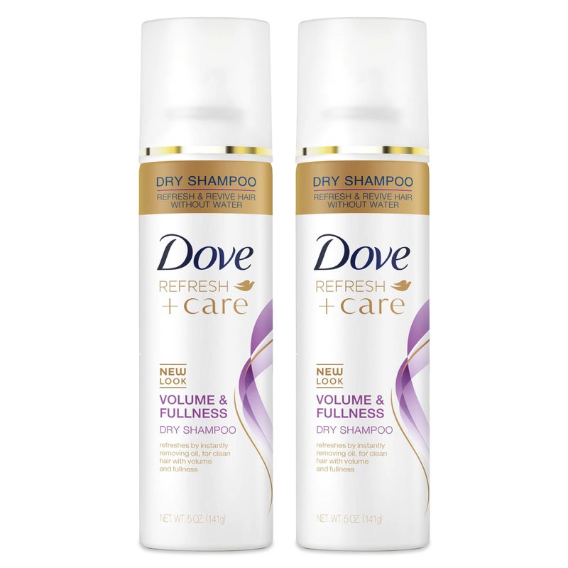 Dove Dry Shampoo Spray, Volume & Fullness, Absorbs Oil to Refresh Hair Without Washing, 5 oz (2-Pack) - Image 1