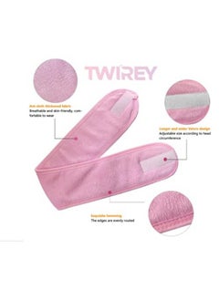 TWIREY Adjustable Premium Cotton Facial Headbands For Women And Men Stretchable Facial Head Band (Multicolour) (Pack Of 2)(Facial Band)  - Image 5