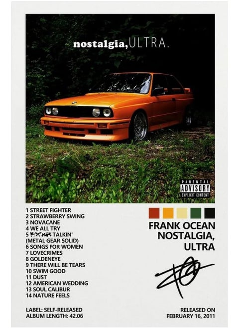 TNESSENTIAL FRANK OCEAN NOSTALGIA CANVAS POSTER