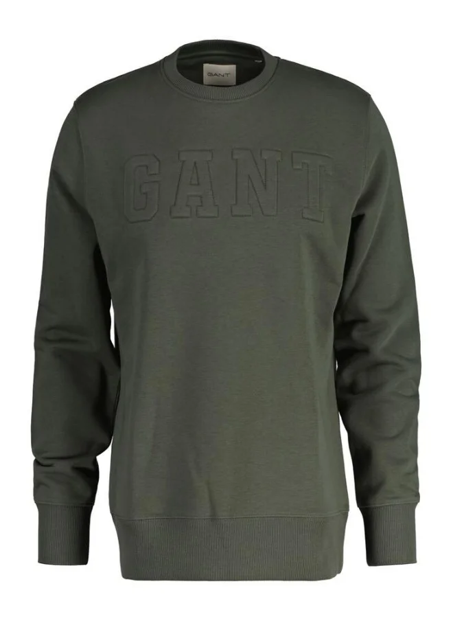 غانت Gant Embossed Crew Neck Sweatshirt
