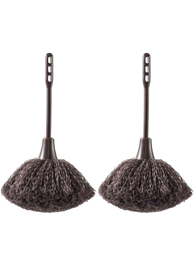 erorex Feather Duster, 2pcs Long Handle Fluffy Keyboard Brush, Car Interior/Exterior Cleaner, Smart and Soft Duster for Blinds, Kitchen, Office - Image 1