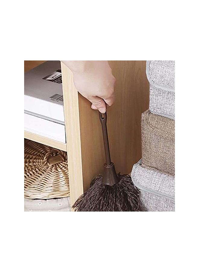erorex Feather Duster, 2pcs Long Handle Fluffy Keyboard Brush, Car Interior/Exterior Cleaner, Smart and Soft Duster for Blinds, Kitchen, Office - Image 4