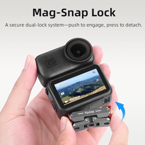 BRDRC Quick Release Mount for DJI Nano/Action 6 / Xtra Atto, Aluminum Alloy Magnetic Expansion Adapter with Go Pro & 1/4 Inch Screw Adapter for DJI Osmo Nano/Action 6 / Xtra Atto Accessories - Image 5