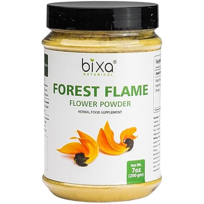 bixa BOTANICAL Forest Flame Tree Powder (Palash/Butea Monosperma), Herbal Natural Supplement for Men and Women | 7 Oz (200g) - Image 1