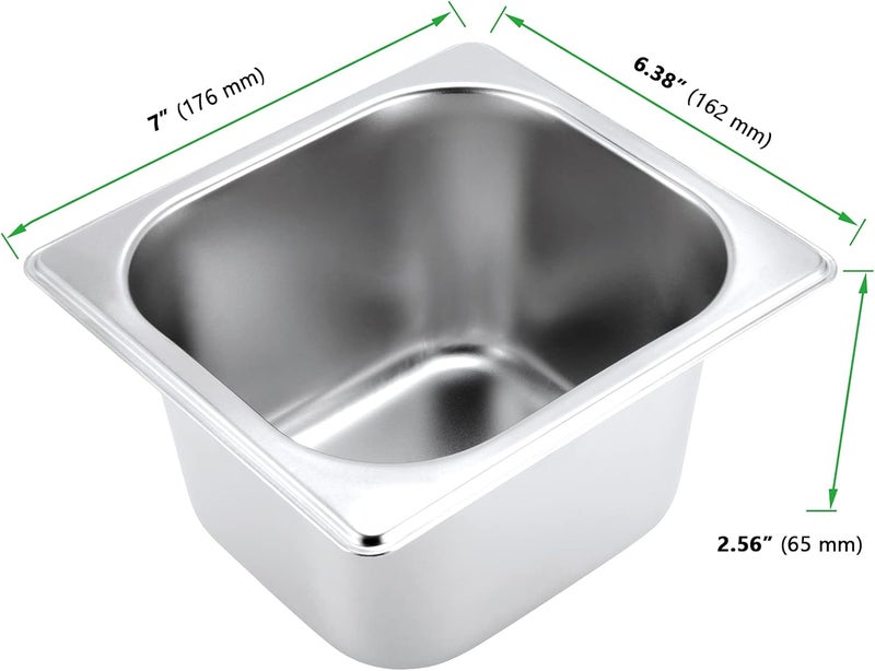JAPCHET JAPCHET 8 Pack 16 Size 212 Inch Deep Steam Pan Steam Table Chafer Pan Stainless Steel Hotel Pan Food Pan for Buffet Restaurants Catering - Image 2
