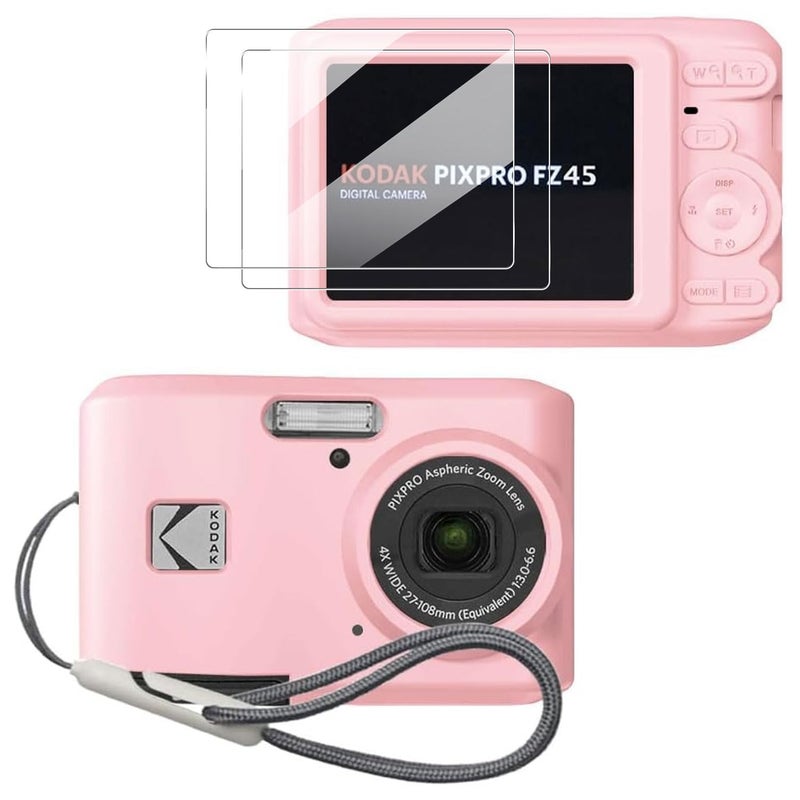 Tedubax Case for KODAK PIXPRO FZ45 Case  Soft Silicone for KODAK PIXPRO FZ45 - Anti-Scratch Slim Fit Lightweight Protective - pink - Image 1