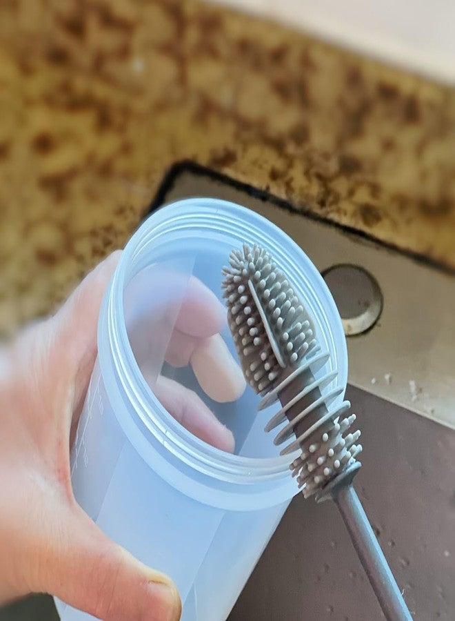 Homecure Food-Grade Silicone Bottle Brush for Cleaning | Flexible, Durable & Hygienic Odour Resistant | Reusable & Eco-Friendly Bottle Cleaner, Baby Bottles & Jars | (2) - Image 5