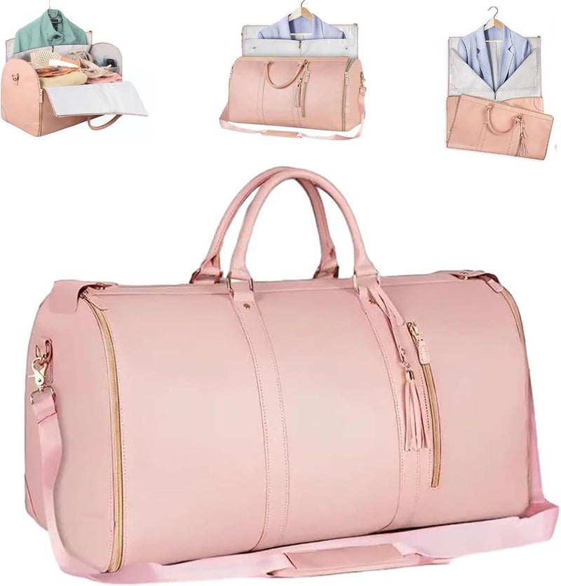 Generic Large Folding Travel Tote Bag for Womens Clothing Pink 