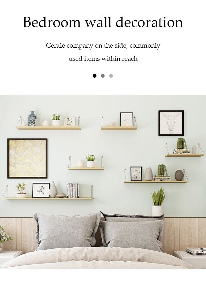 DUNISO 3 قطع من رفوف معلقة عائمة، رفوف تخزين، رفوف عرض، مع رفوف من الفولاذ المقاوم للصدأ، مناسبة لغرف النوم، وغرف المعيشة، والحمامات، والمطابخ، والمكاتب - Image 4