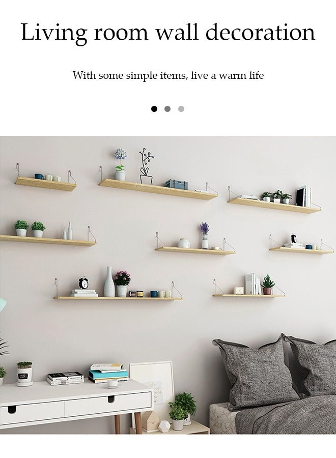 DUNISO 3 قطع من رفوف معلقة عائمة، رفوف تخزين، رفوف عرض، مع رفوف من الفولاذ المقاوم للصدأ، مناسبة لغرف النوم، وغرف المعيشة، والحمامات، والمطابخ، والمكاتب - Image 3