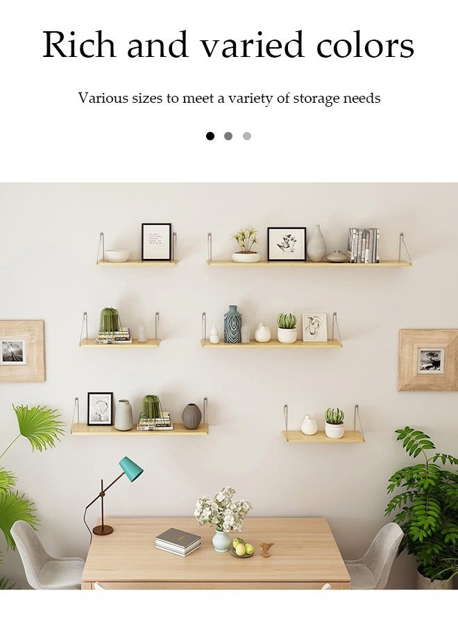 DUNISO 3 قطع من رفوف معلقة عائمة، رفوف تخزين، رفوف عرض، مع رفوف من الفولاذ المقاوم للصدأ، مناسبة لغرف النوم، وغرف المعيشة، والحمامات، والمطابخ، والمكاتب - Image 5