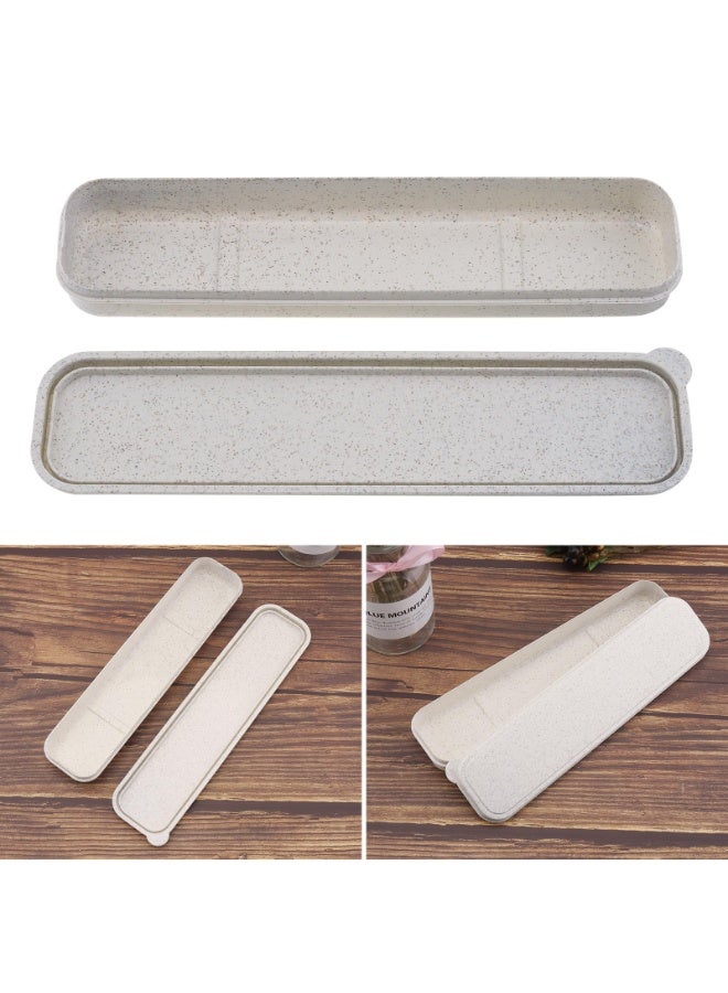 2pcs Portable Flatware Box Travel Tableware Storage Box, Case Utensil Lunch Bag - Image 2