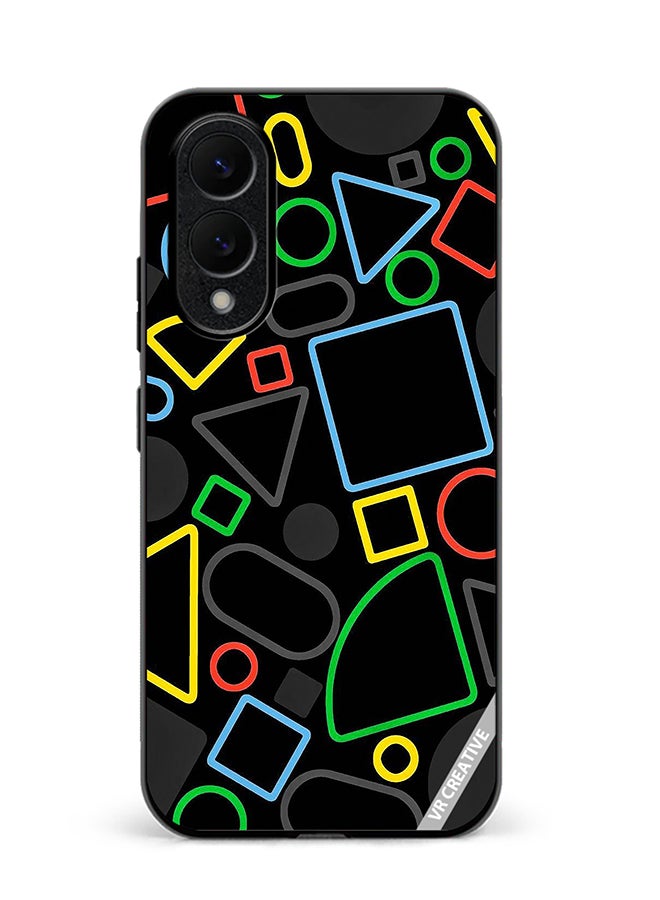 VR CREATIVE Protective Case Cover For Samsung Galaxy S25 Edge Minimal Pattern Design Multicolour