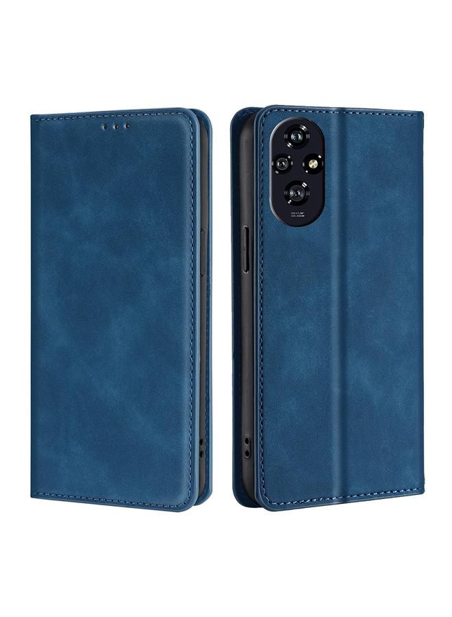 Green Tiger Case For Honor 200 5G Skin Feel Magnetic Leather Phone Case  - Image 1