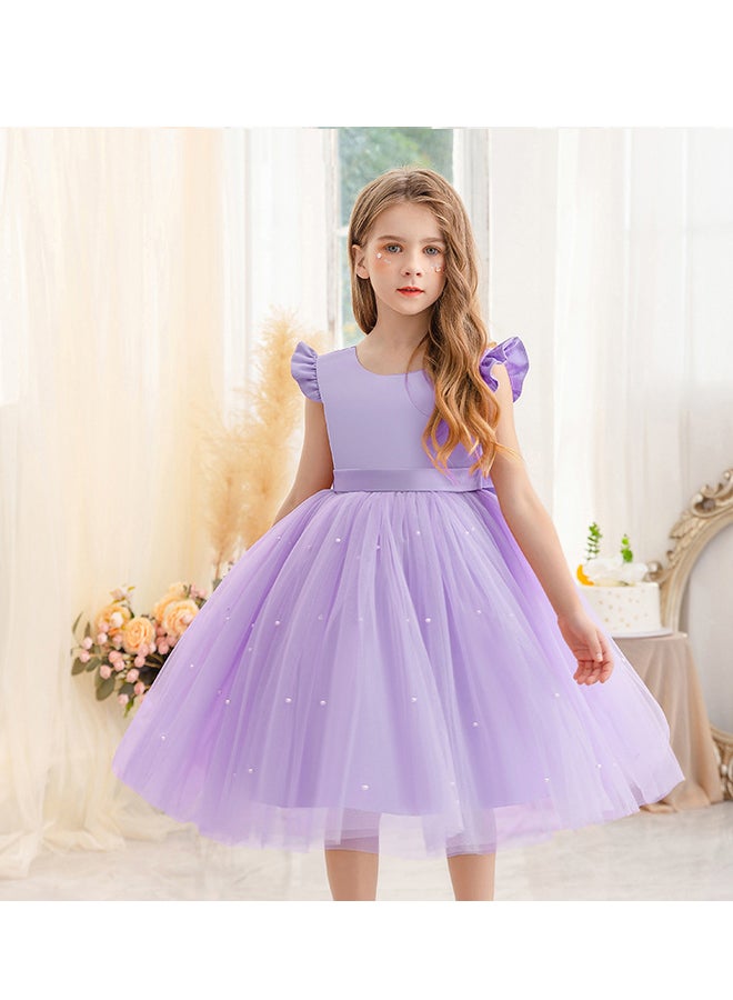 Girls Princess Puffy Dress Wedding Flower Girl Dress Children's Piano Performance costume Dress Host Costume Dress  - Image 1