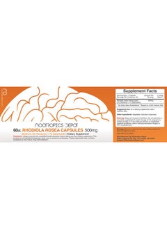 Nootropics Depot Rhodiola Rosea Capsules ; 500Mg ; 3% Rosavins ; 60 Count ; Adaptogen Herb ; Ayurvedic Supplement ; Supports Healthy Stress Levels* ; Promotes Brain Health*  - Image 3