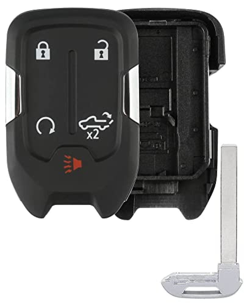 Replacement Key Fob Shell 5-Button Durable Black Housing Compatible With HYQ1EA HYQ1ES Smart Key - DIY Transfer Electronics No Programming Needed - Easy Swap Key Case For GMC Sierra Chevy Silverado 20 - Image 1