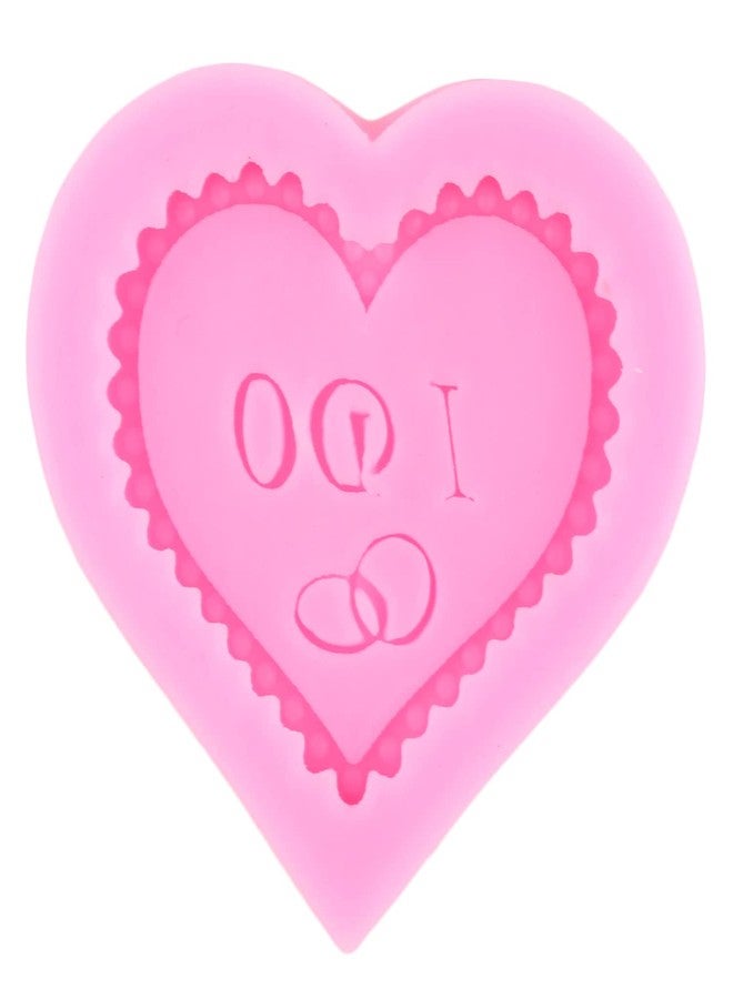 RFGHAC Heart Fondant Molds MR MRS I DO Silicone Mold Anniversary Engagement Mold Bride Groom Silicone Molds For Wedding Party Cake Decorating Cupcake Topper Polymer Clay Set Of 4 - Image 4
