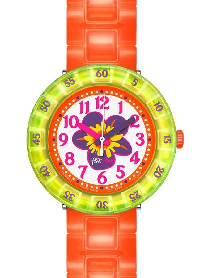 Flik Flak Girls Chewy Orange Quartz Movement Water Resistant Wrist Watch - 32 Mm  - Image 1