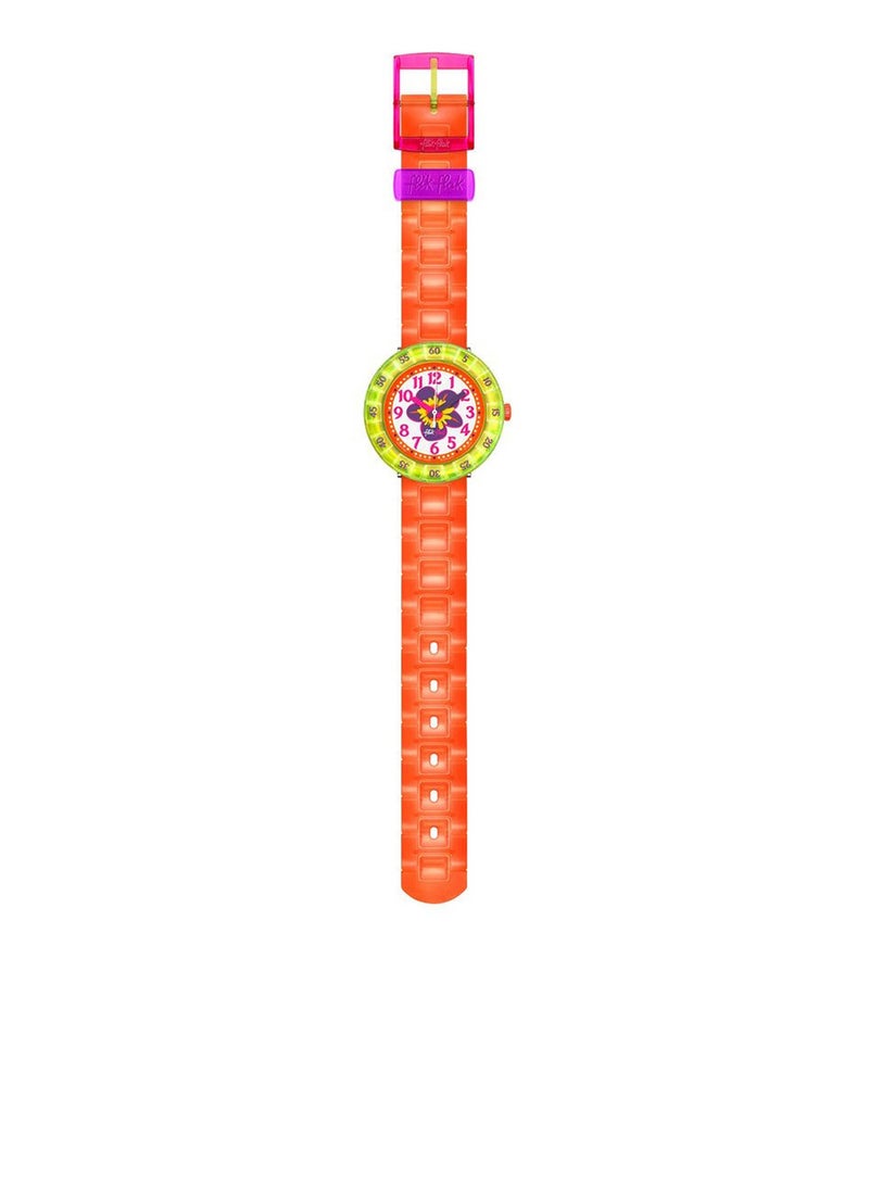 Flik Flak Girls Chewy Orange Quartz Movement Water Resistant Wrist Watch - 32 Mm  - Image 2