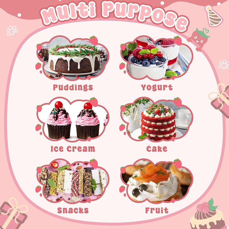 Mimorou 600 Pcs 3 oz Mini Dessert Parfait Cups with Lids and Spoons Clear Square Appetizer Cup Disposable Plastic Dessert Bowl for Pudding Fruit Ice Cream Wedding Baby Shower Birthday Decoration - Image 5